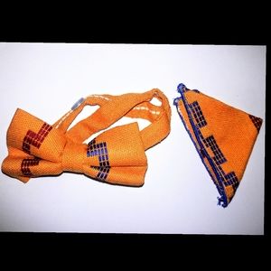 Handmade African Bowtie w/ Pocket Square